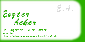 eszter acker business card